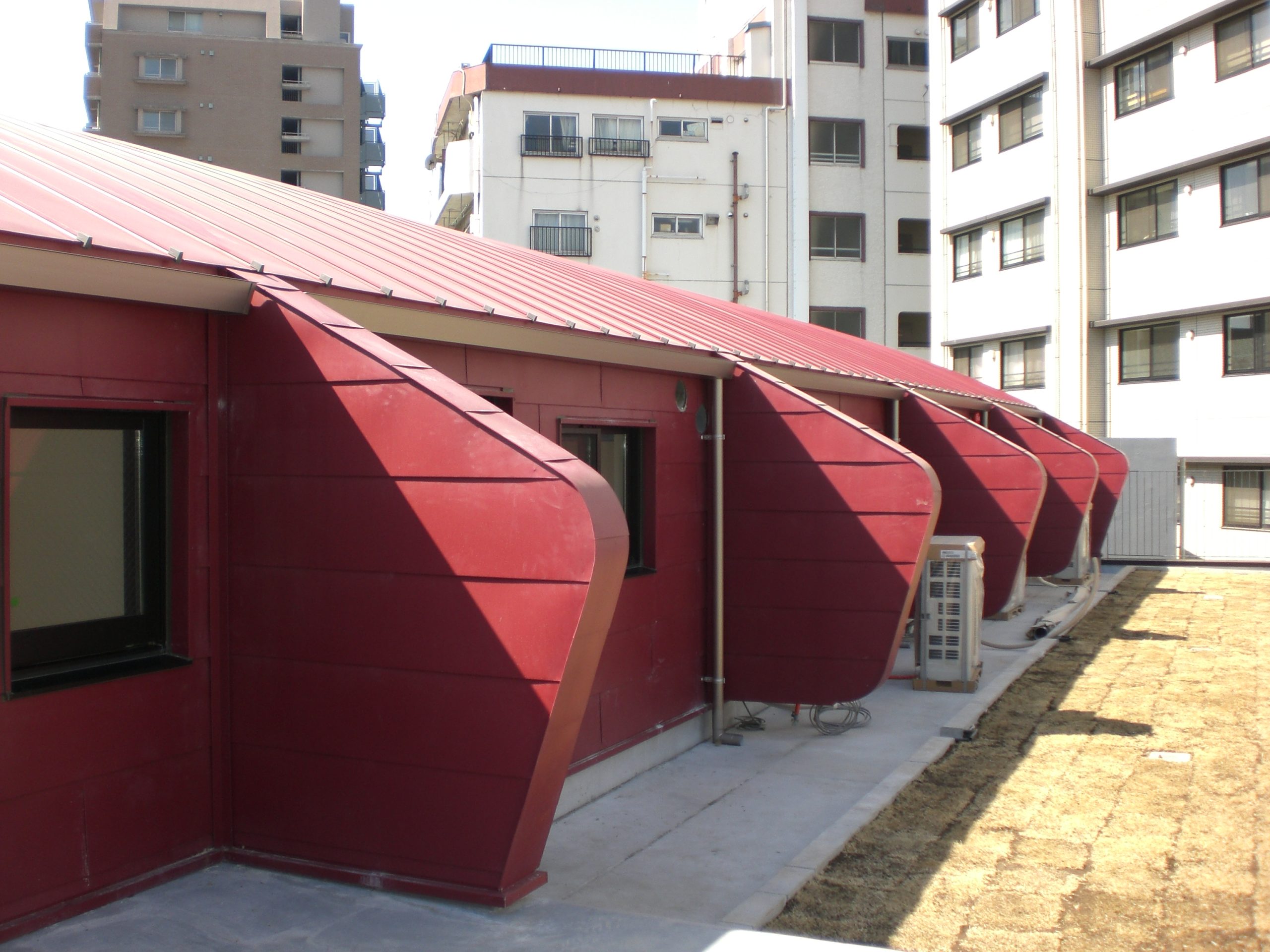 屋根工事(ガルバリウム鋼板立平葺・外壁工事(ガルバリウム鋼板横葺)